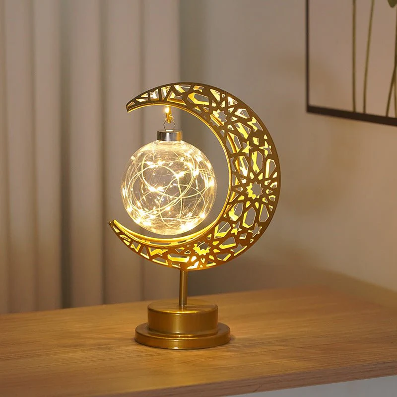 Ramadan Iron Star & Crescent Lamp Festive Candle Holder Decor (MAC399) - Image 12