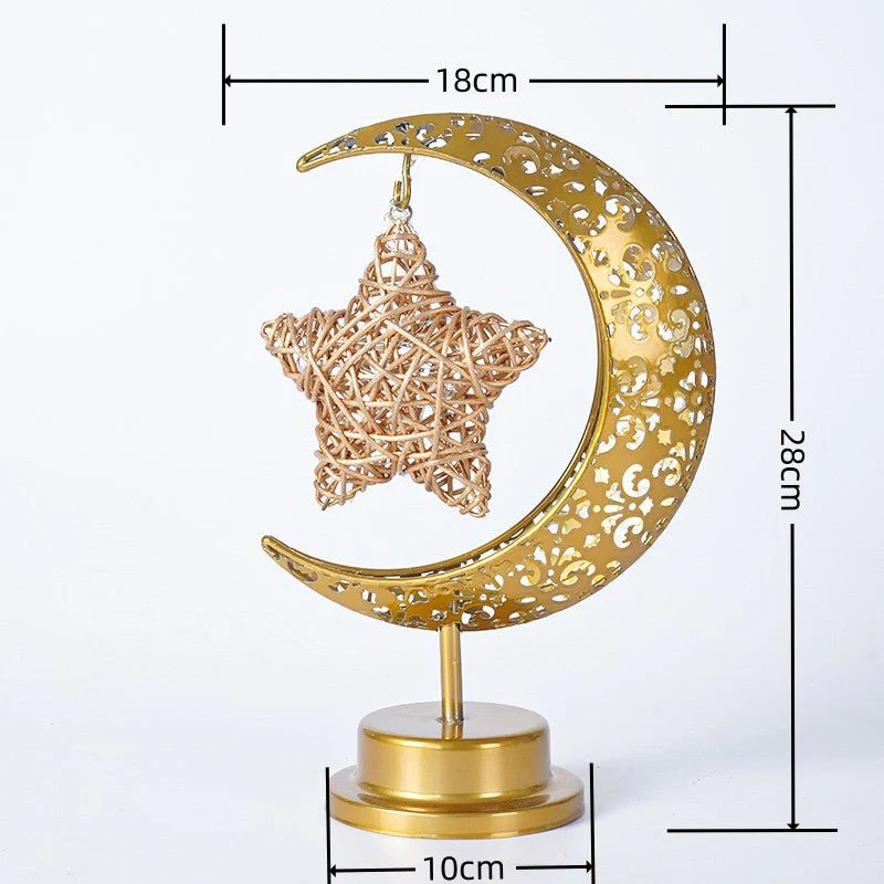 Ramadan Iron Star & Crescent Lamp Festive Candle Holder Decor (MAC399) - Image 14