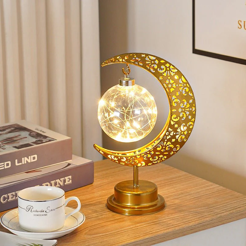 Ramadan Iron Star & Crescent Lamp Festive Candle Holder Decor (MAC399) - Image 3