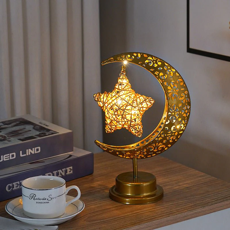 Ramadan Iron Star & Crescent Lamp Festive Candle Holder Decor (MAC399) - Image 5