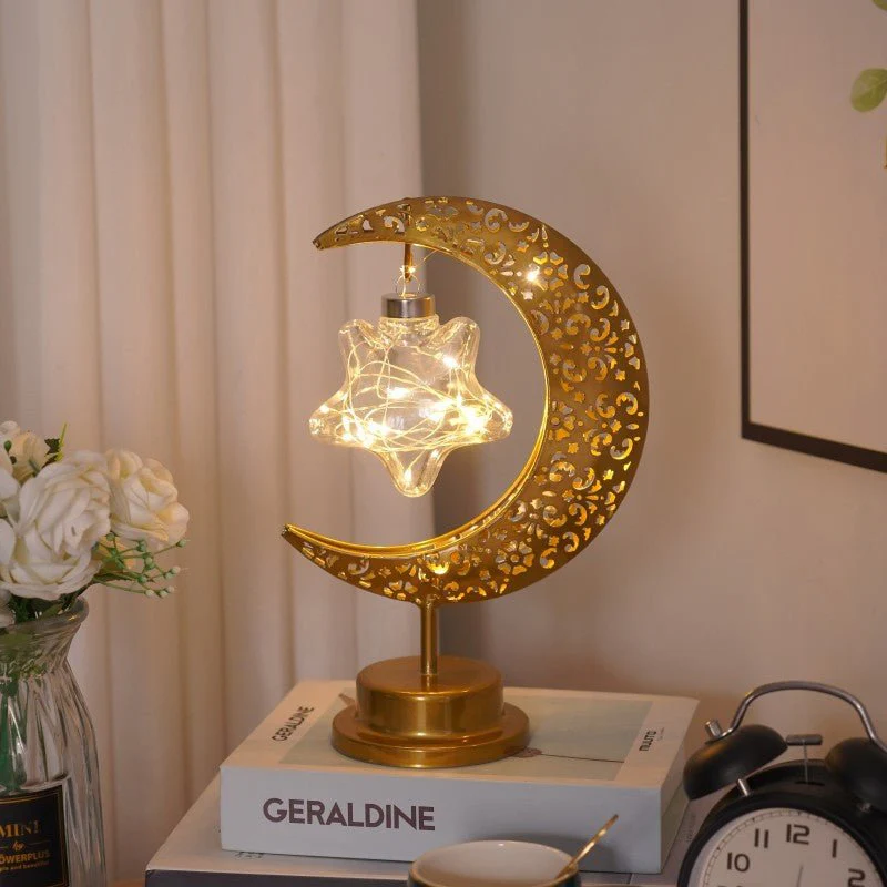 Ramadan Iron Star & Crescent Lamp Festive Candle Holder Decor (MAC399) - Image 6