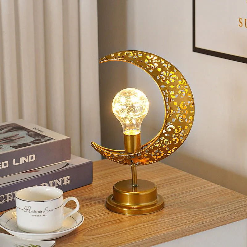 Ramadan Iron Star & Crescent Lamp Festive Candle Holder Decor (MAC399) - Image 7