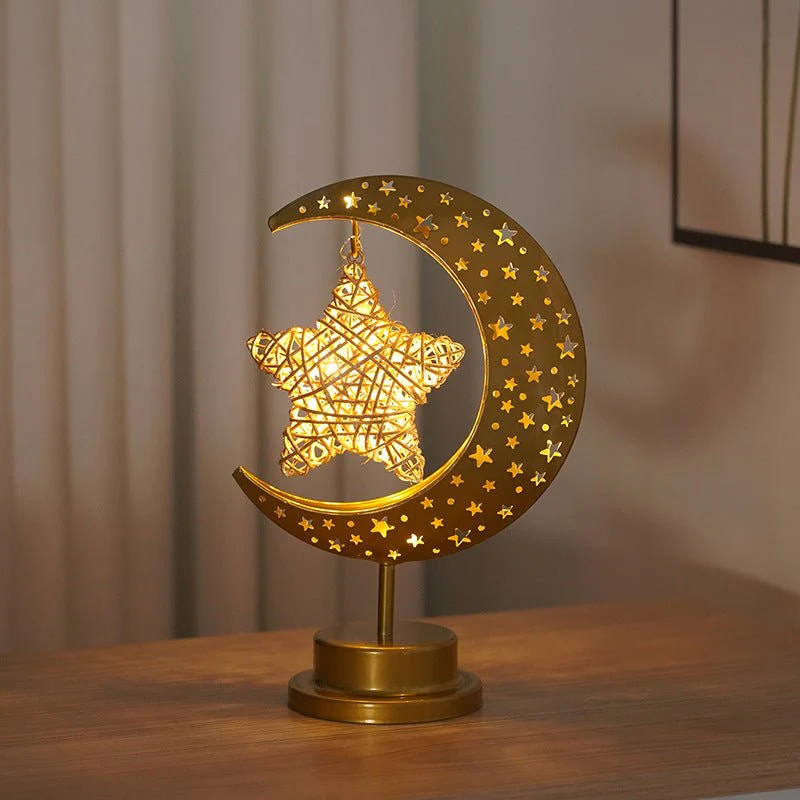 Ramadan Iron Star & Crescent Lamp Festive Candle Holder Decor (MAC399) - Image 9
