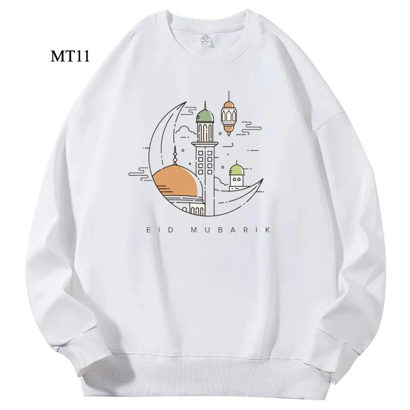 Ramadan Keffiyeh Customizable Sweatshirt for Adults – High-Quality, No-Hood Design (MTC003) - Image 14