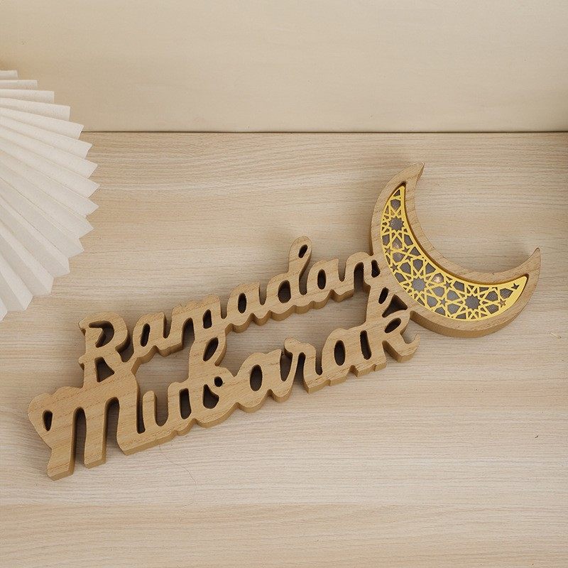 Ramadan Mubarak LED Moon Decor Crescent Craft Ornament (MAC393) - Image 10