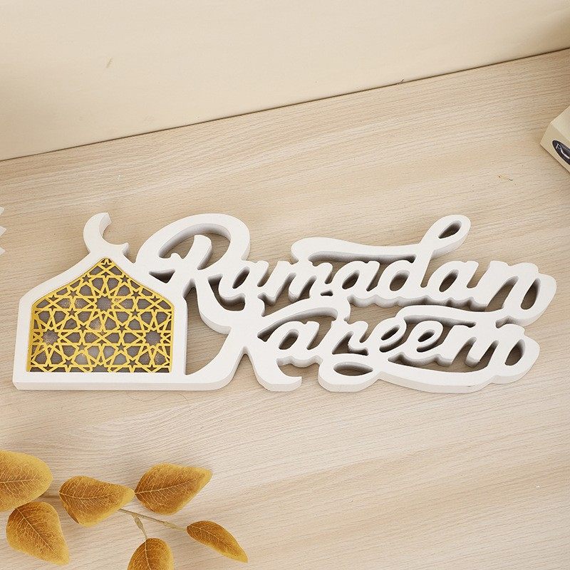 Ramadan Mubarak LED Moon Decor Crescent Craft Ornament (MAC393) - Image 2