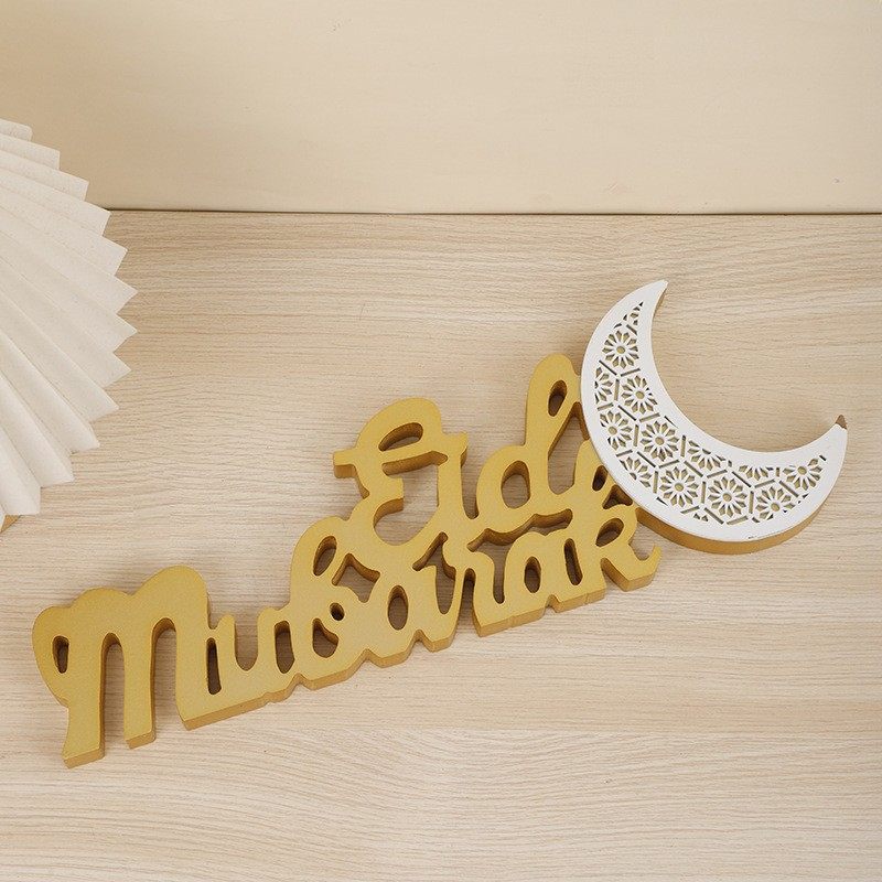 Ramadan Mubarak LED Moon Decor Crescent Craft Ornament (MAC393) - Image 3