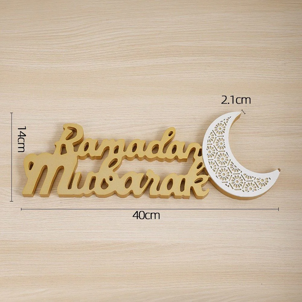 Ramadan Mubarak LED Moon Decor Crescent Craft Ornament (MAC393) - Image 4