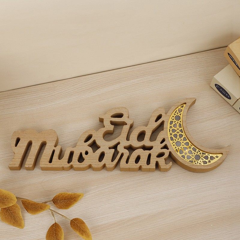Ramadan Mubarak LED Moon Decor Crescent Craft Ornament (MAC393) - Image 9