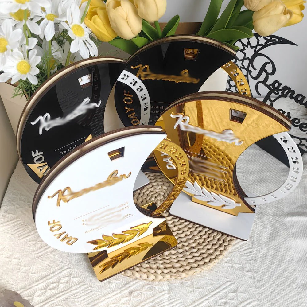 Ramadan Rotating Countdown Wooden Tabletop Decor (MAC378) - Image 2