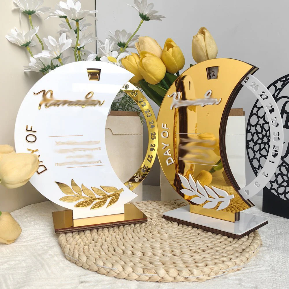 Ramadan Rotating Countdown Wooden Tabletop Decor (MAC378) - Image 3