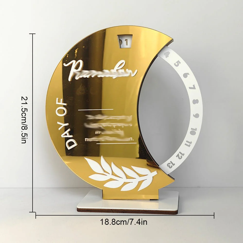 Ramadan Rotating Countdown Wooden Tabletop Decor (MAC378) - Image 5