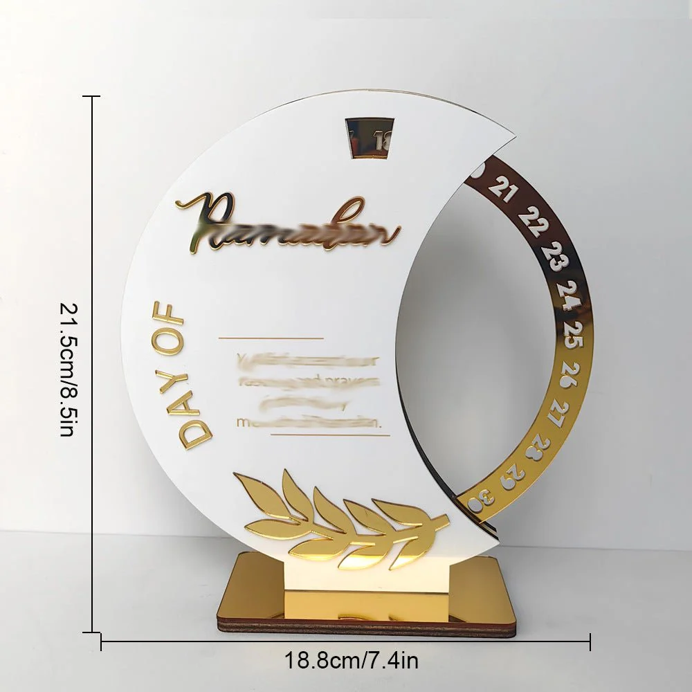 Ramadan Rotating Countdown Wooden Tabletop Decor (MAC378) - Image 7