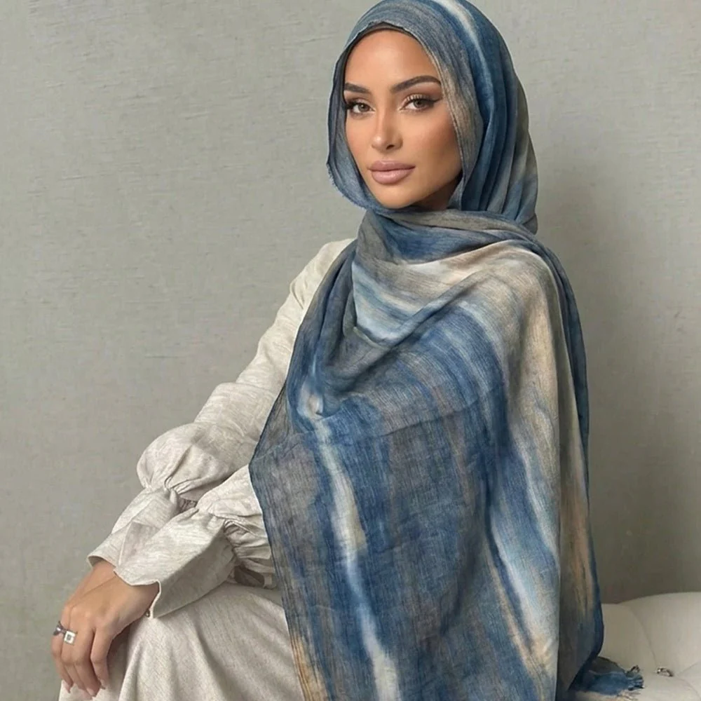 Rayon Gradient Tie-Dye Scarf  | Rayon Gradient Hijab (MH216) - Image 11