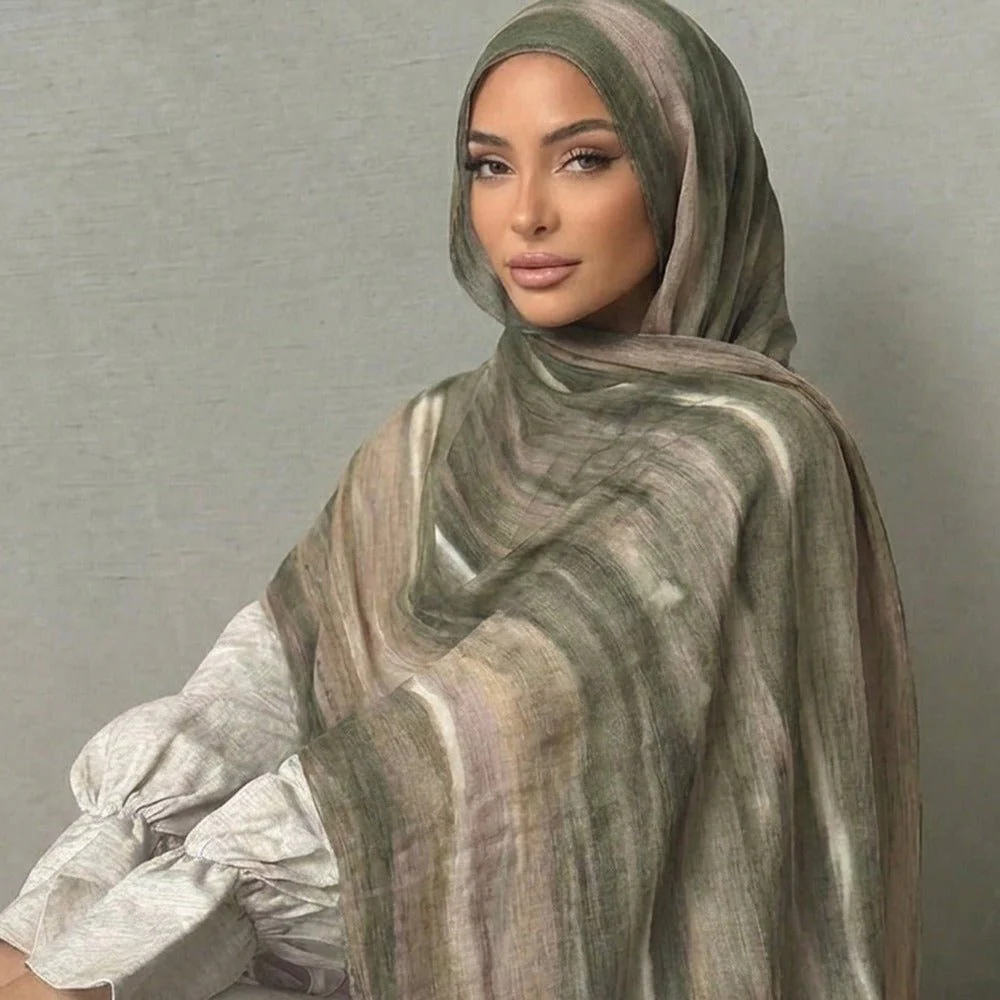 Rayon Gradient Tie-Dye Scarf  | Rayon Gradient Hijab (MH216) - Image 24