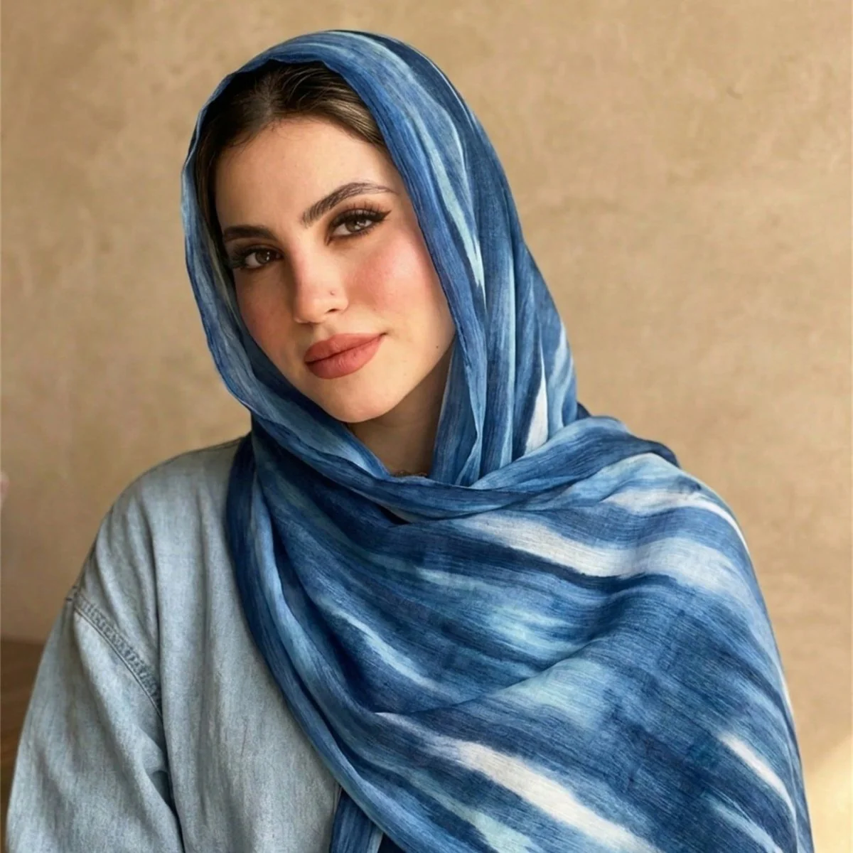 Rayon Gradient Tie-Dye Scarf  | Rayon Gradient Hijab (MH216) - Image 30