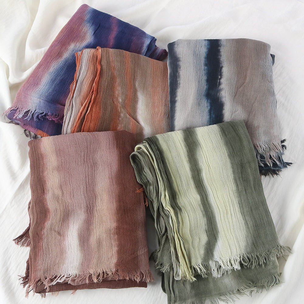 Rayon Gradient Tie-Dye Scarf  | Rayon Gradient Hijab (MH216) - Image 5