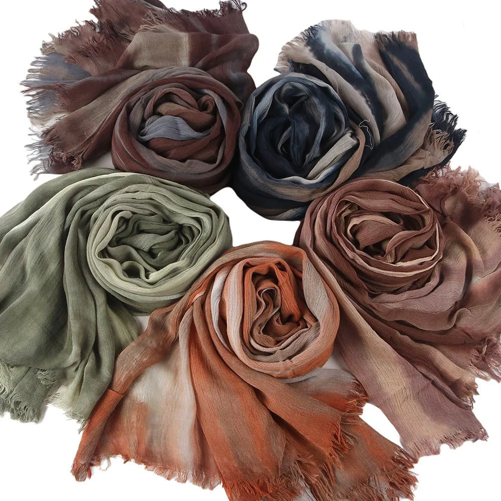 Rayon Gradient Tie-Dye Scarf  | Rayon Gradient Hijab (MH216) - Image 6
