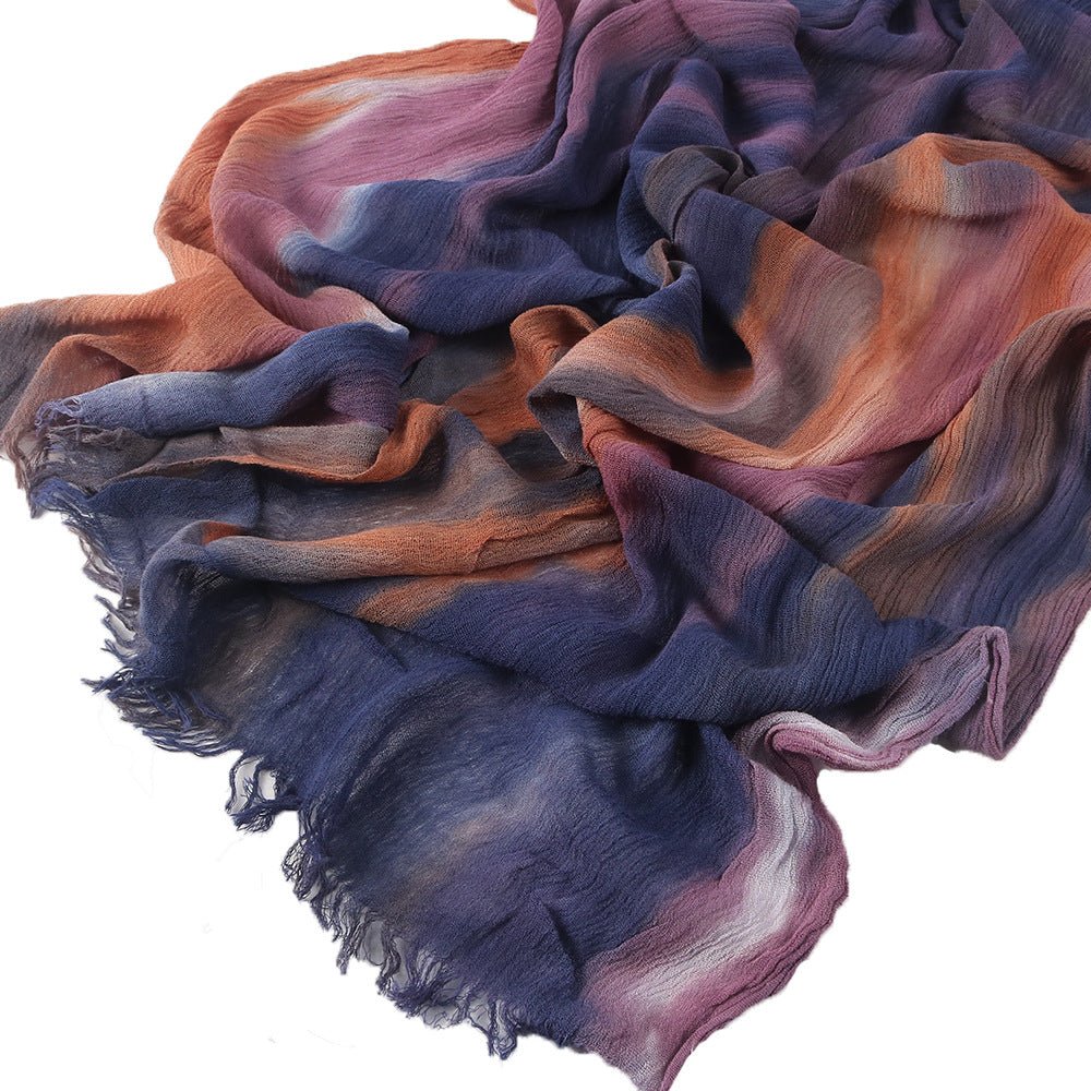 Rayon Gradient Tie-Dye Scarf  | Rayon Gradient Hijab (MH216) - Image 7