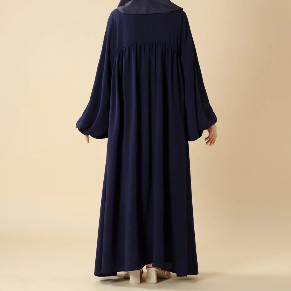 Relaxed Fit Lantern Sleeves Crepe Abaya (MA190) - Image 17