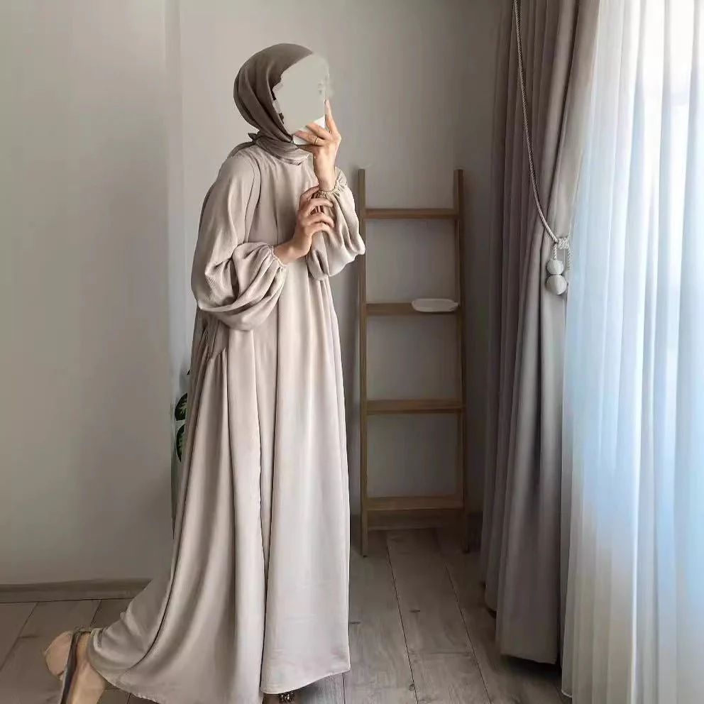 Relaxed Fit Lantern Sleeves Crepe Abaya (MA190) - Image 22