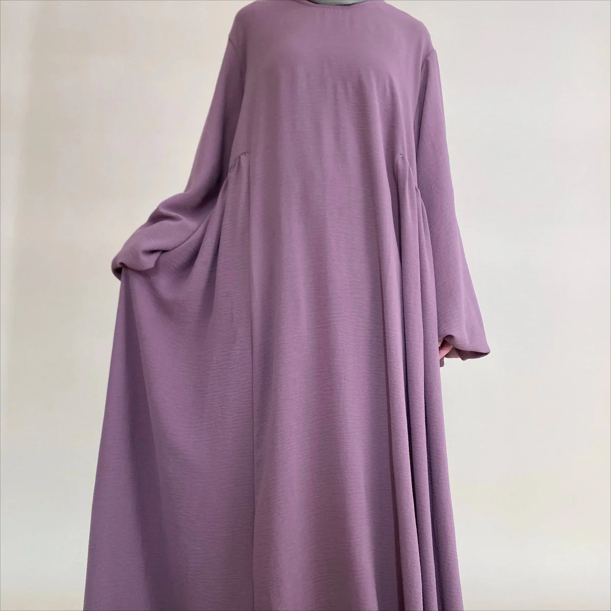 Relaxed Fit Lantern Sleeves Crepe Abaya (MA190) - Image 29