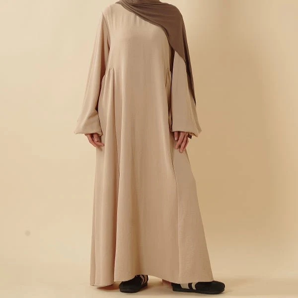 Relaxed Fit Lantern Sleeves Crepe Abaya (MA190) - Image 30