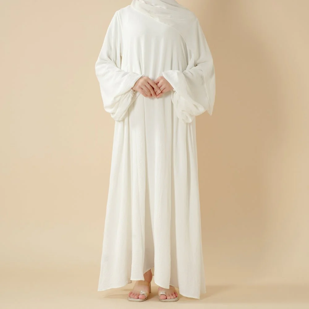 Relaxed Fit Lantern Sleeves Crepe Abaya (MA190) - Image 6