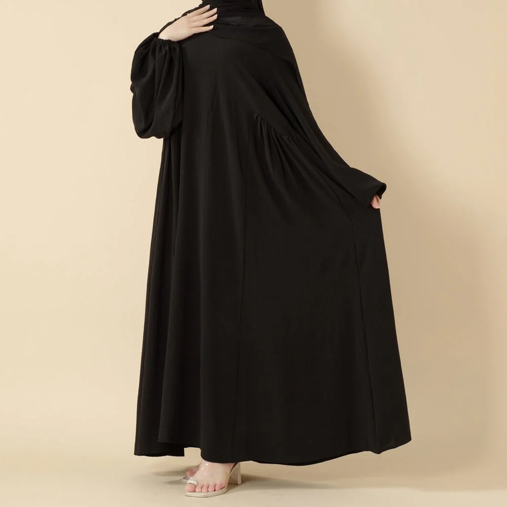 Relaxed Fit Lantern Sleeves Crepe Abaya (MA190) - Image 7