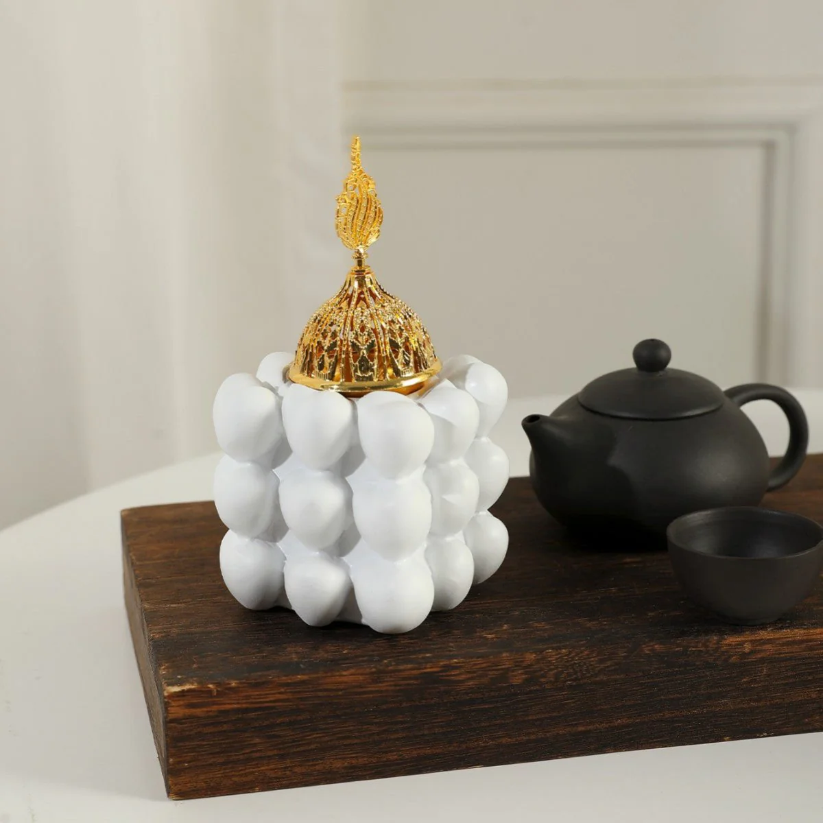 Resin Decorative Heart-Shaped Cube Incense Burner (MAC401) - Image 3