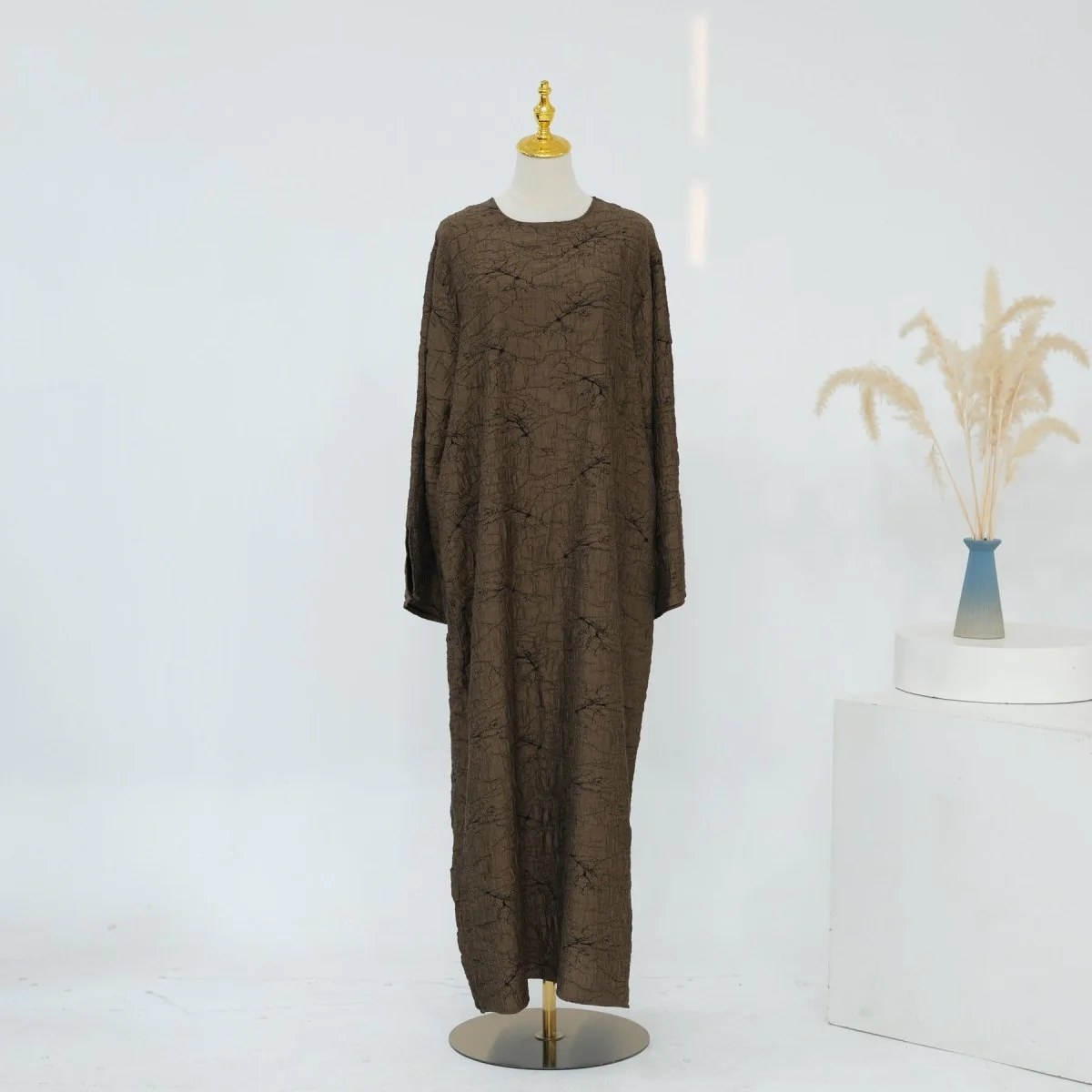 Reversible Jacquard Cardigan & Dress Set(MOA282) - Image 15