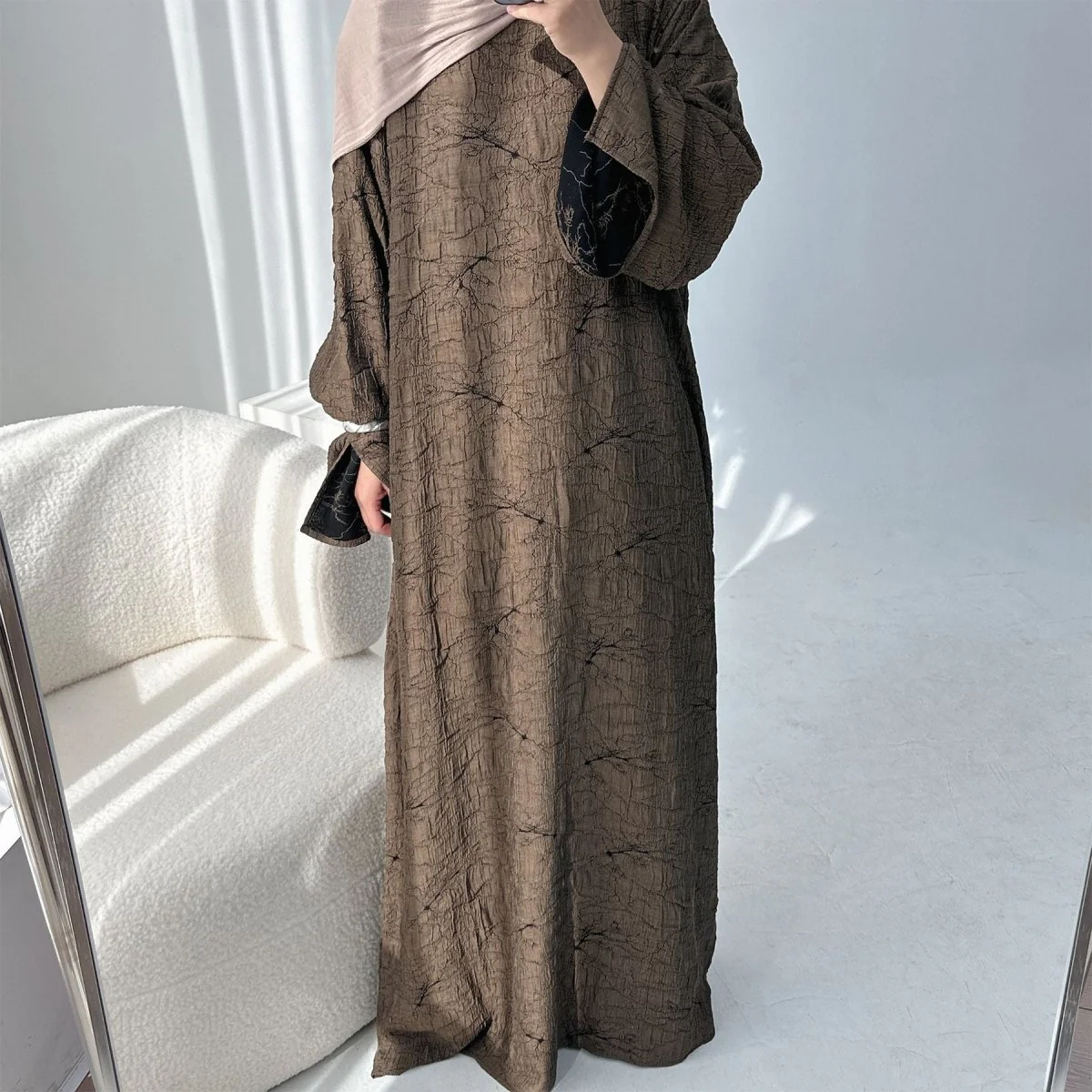 Reversible Jacquard Cardigan & Dress Set(MOA282) - Image 5