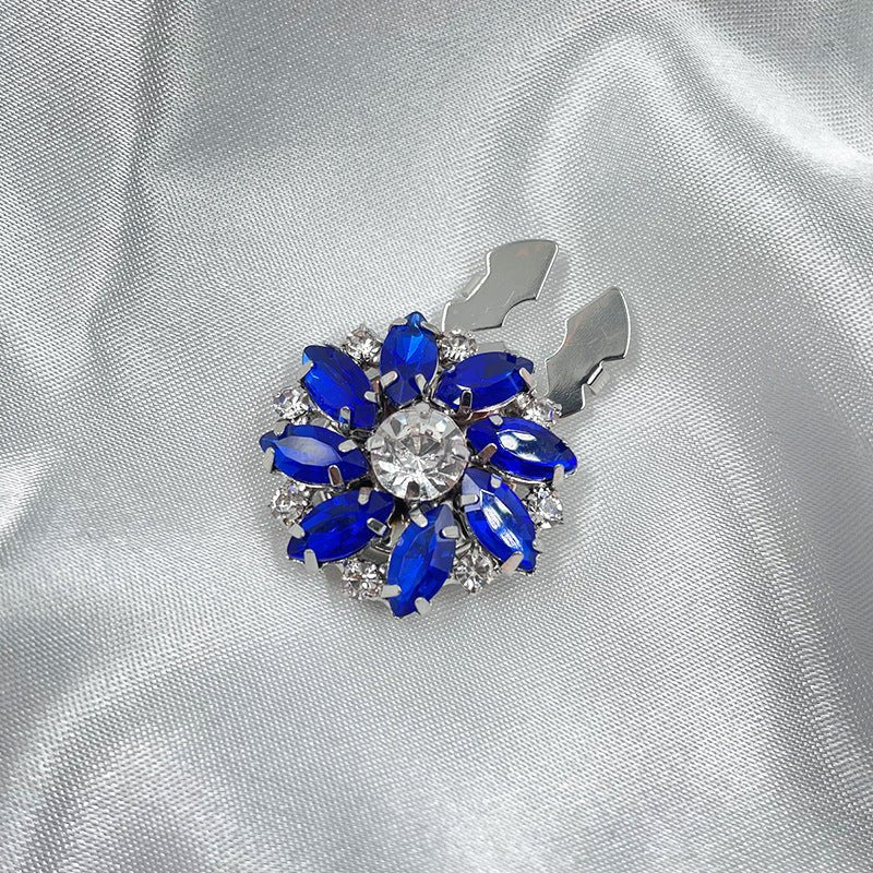 Rhinestone Button Covers | Crystal Flower Decorative Clips(MAC359) - Image 13