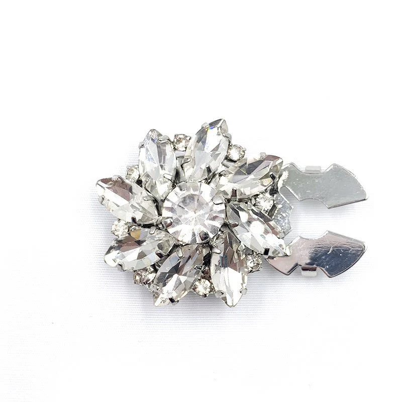 Rhinestone Button Covers | Crystal Flower Decorative Clips(MAC359) - Image 16