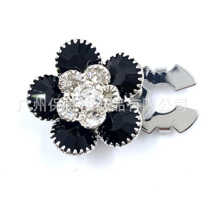 Rhinestone Button Covers | Crystal Flower Decorative Clips(MAC359) - Image 17