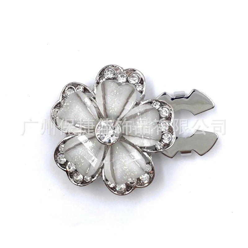 Rhinestone Button Covers | Crystal Flower Decorative Clips(MAC359) - Image 18
