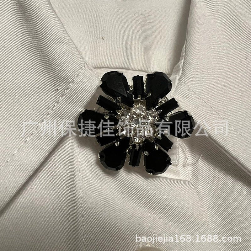 Rhinestone Button Covers | Crystal Flower Decorative Clips(MAC359) - Image 27