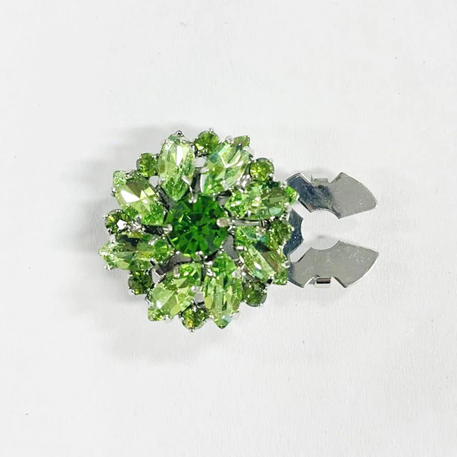 Rhinestone Button Covers | Crystal Flower Decorative Clips(MAC359) - Image 32