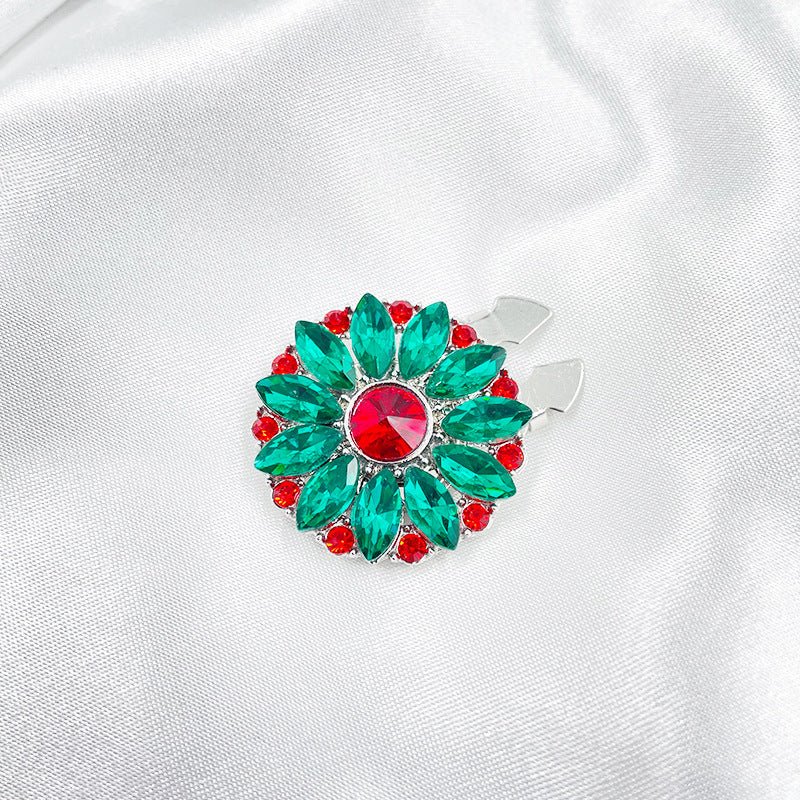Rhinestone Button Covers | Crystal Flower Decorative Clips(MAC359) - Image 33