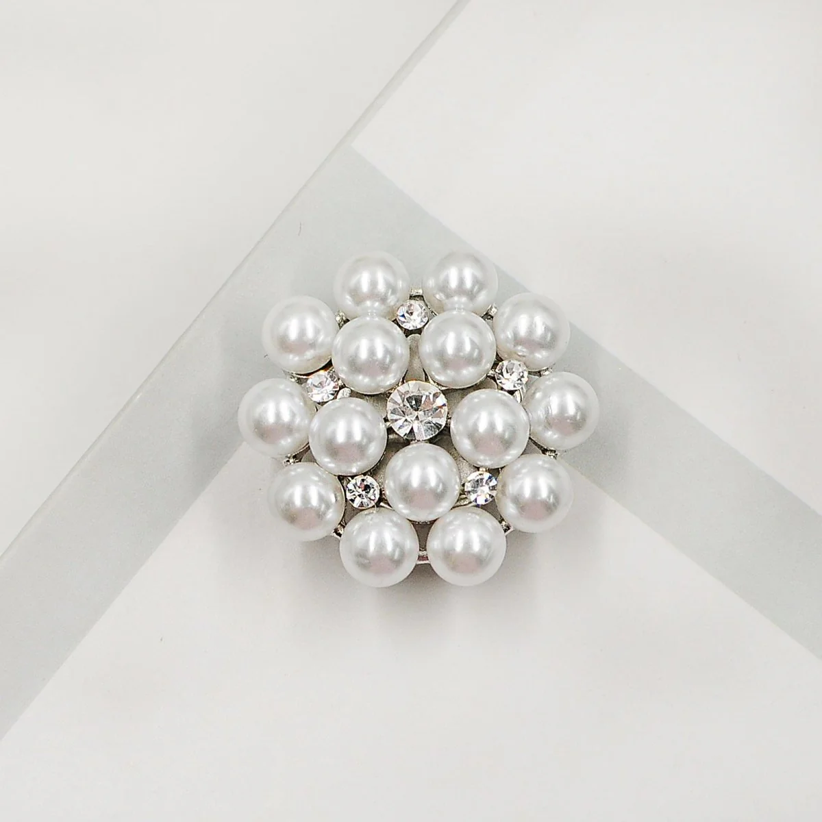 Rhinestone Button Covers | Crystal Flower Decorative Clips(MAC359) - Image 34