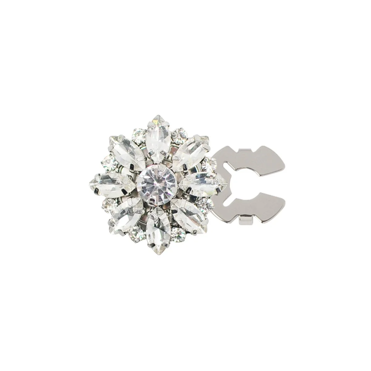 Rhinestone Button Covers | Crystal Flower Decorative Clips(MAC359) - Image 37