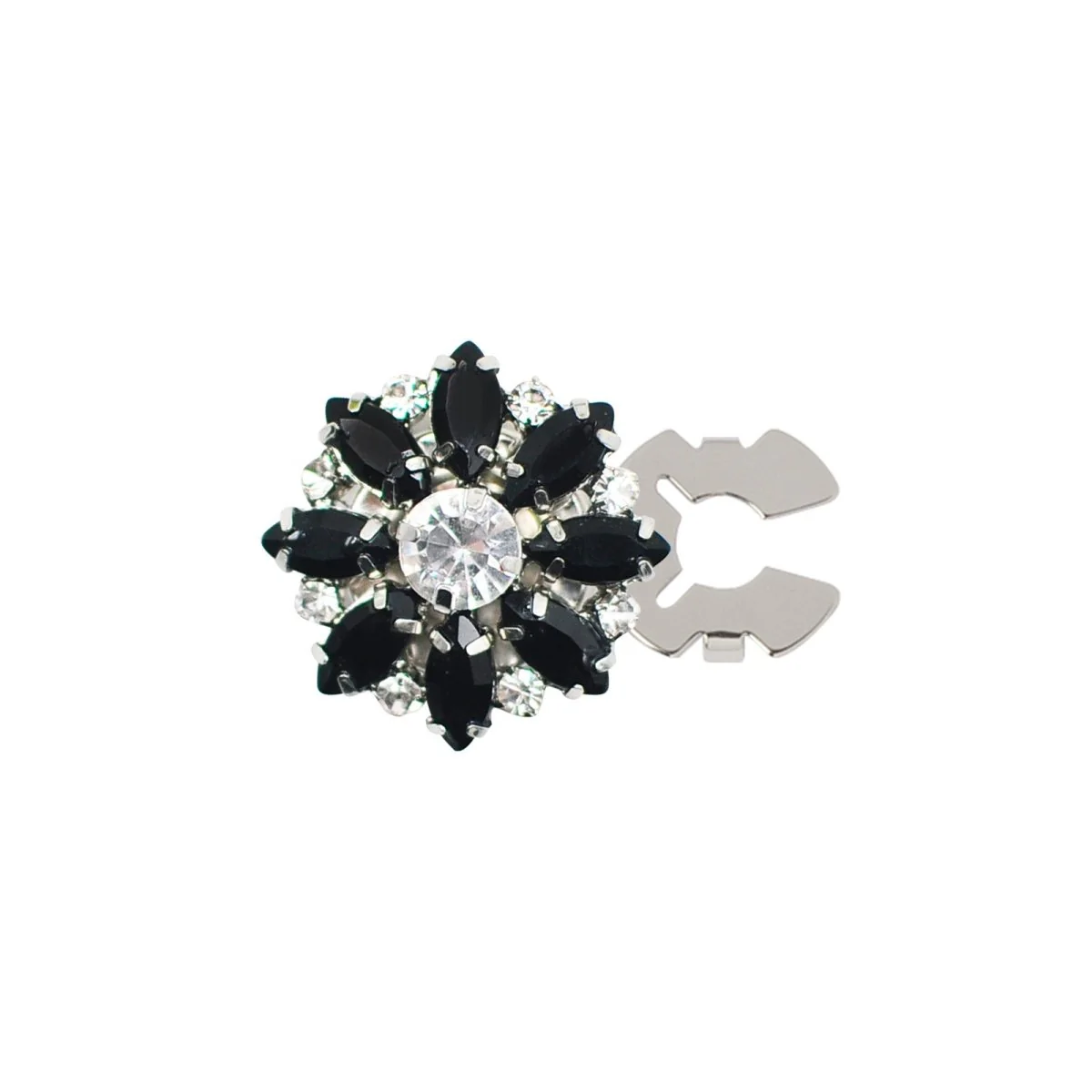 Rhinestone Button Covers | Crystal Flower Decorative Clips(MAC359) - Image 38