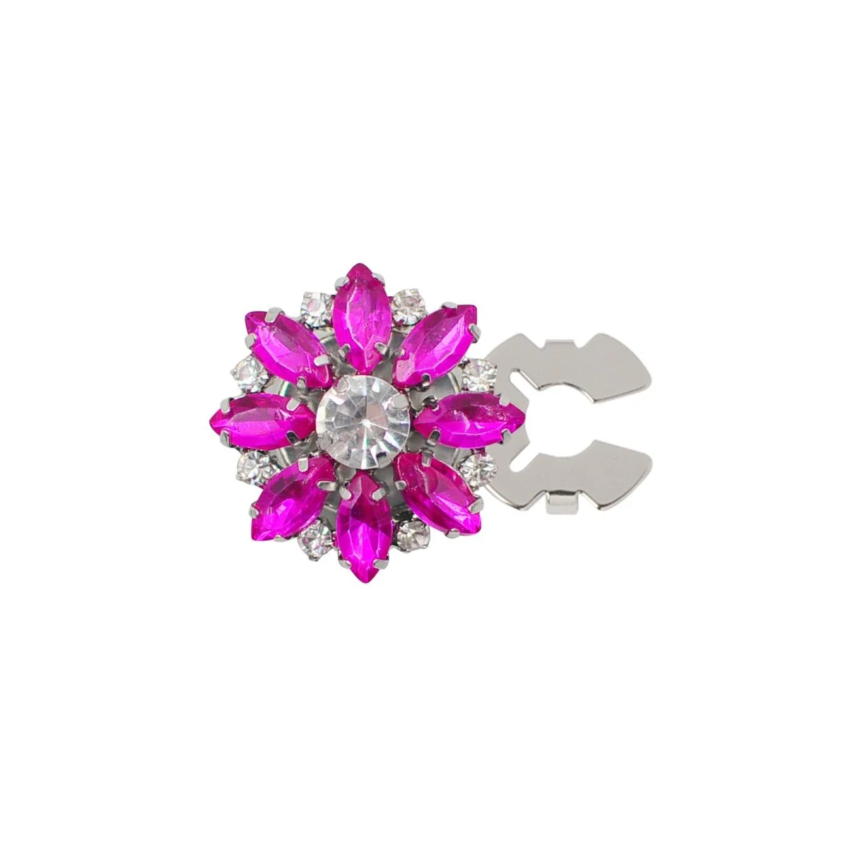 Rhinestone Button Covers | Crystal Flower Decorative Clips(MAC359) - Image 39