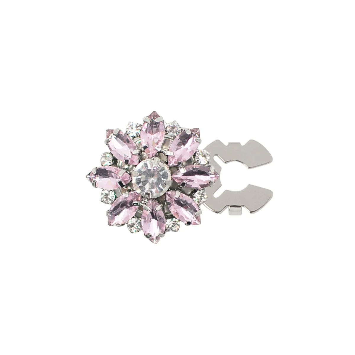 Rhinestone Button Covers | Crystal Flower Decorative Clips(MAC359) - Image 40