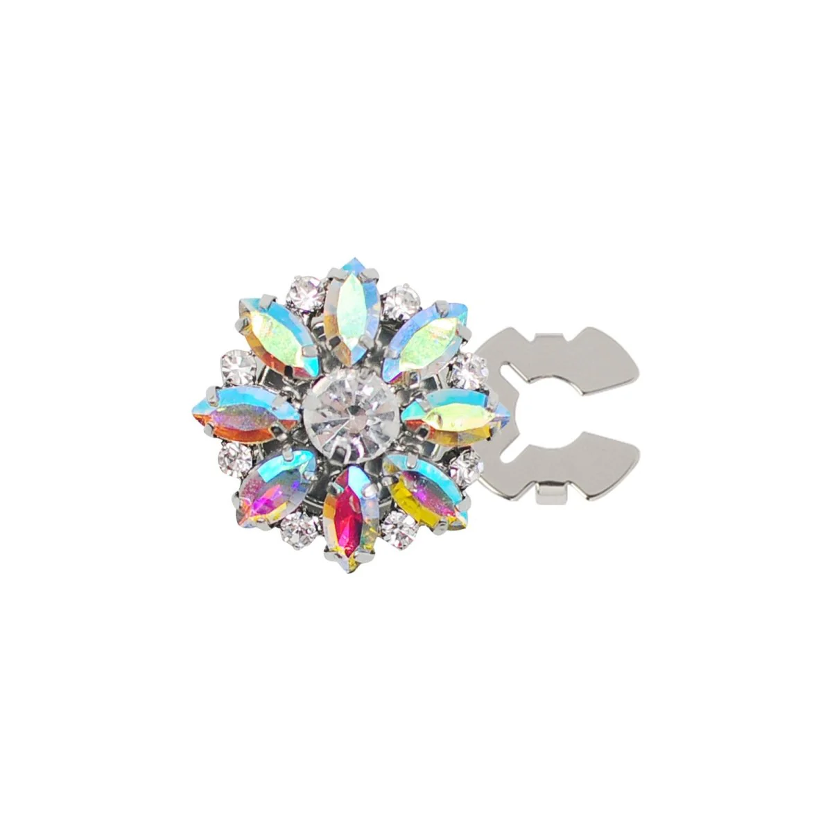 Rhinestone Button Covers | Crystal Flower Decorative Clips(MAC359) - Image 41