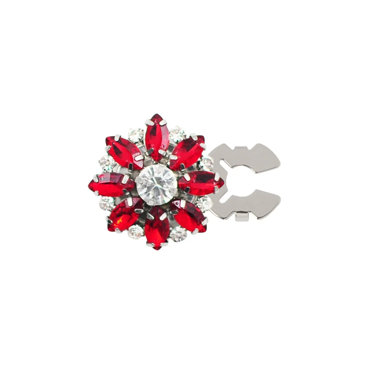 Rhinestone Button Covers | Crystal Flower Decorative Clips(MAC359) - Image 42