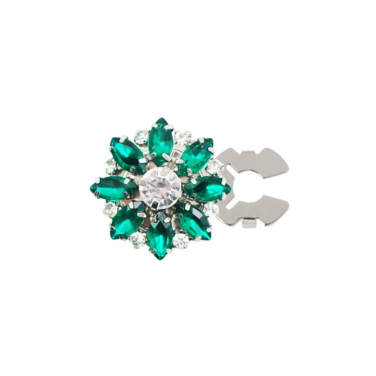 Rhinestone Button Covers | Crystal Flower Decorative Clips(MAC359) - Image 45