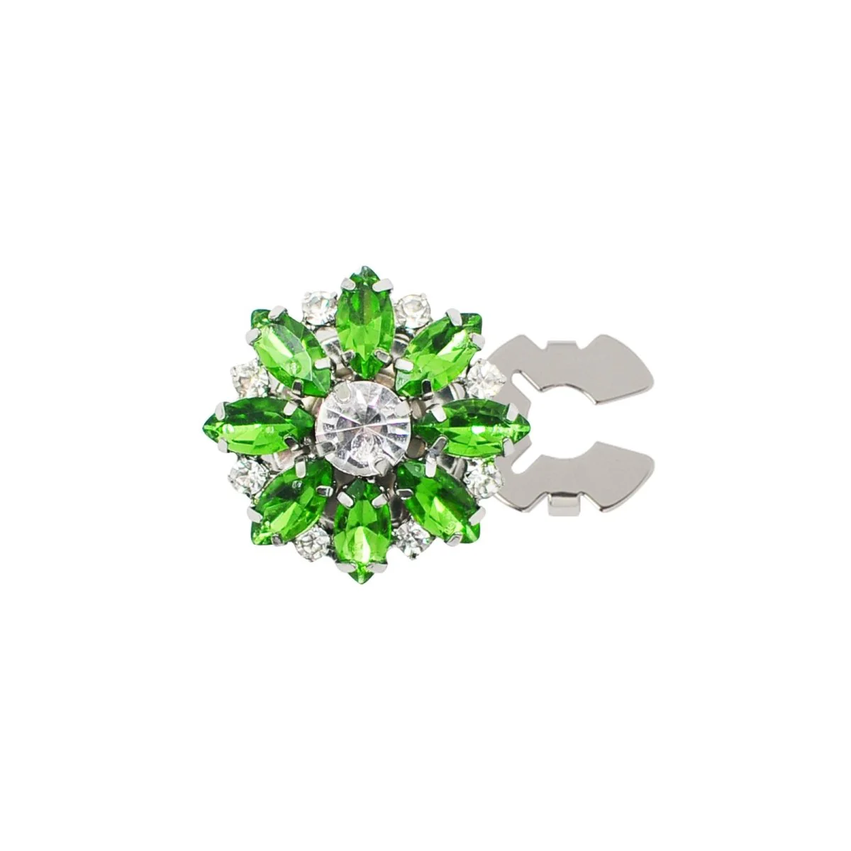 Rhinestone Button Covers | Crystal Flower Decorative Clips(MAC359) - Image 48