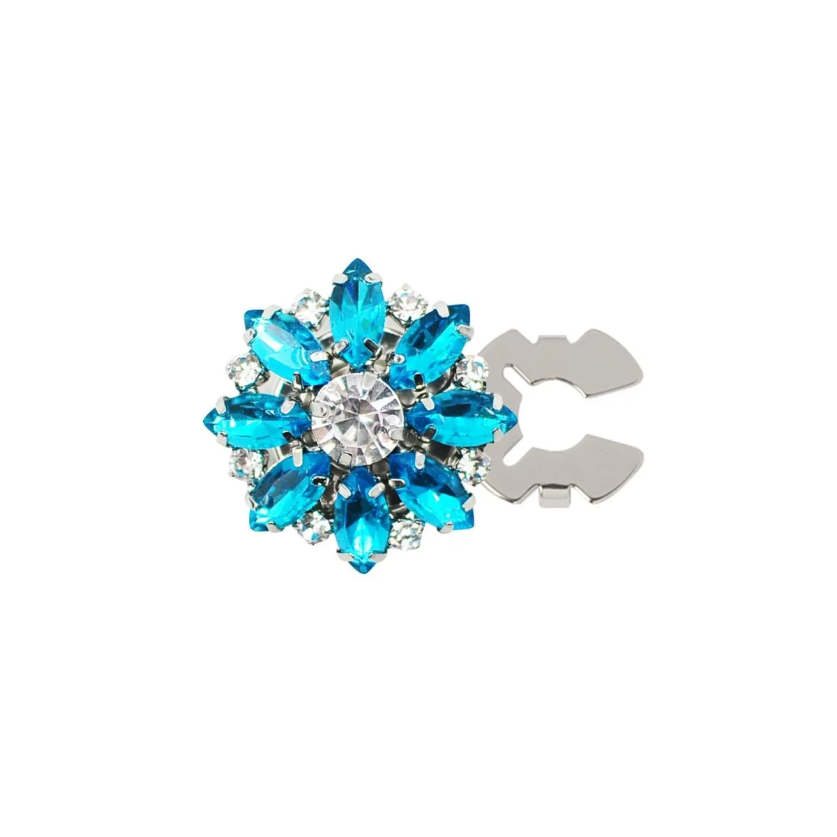Rhinestone Button Covers | Crystal Flower Decorative Clips(MAC359) - Image 49