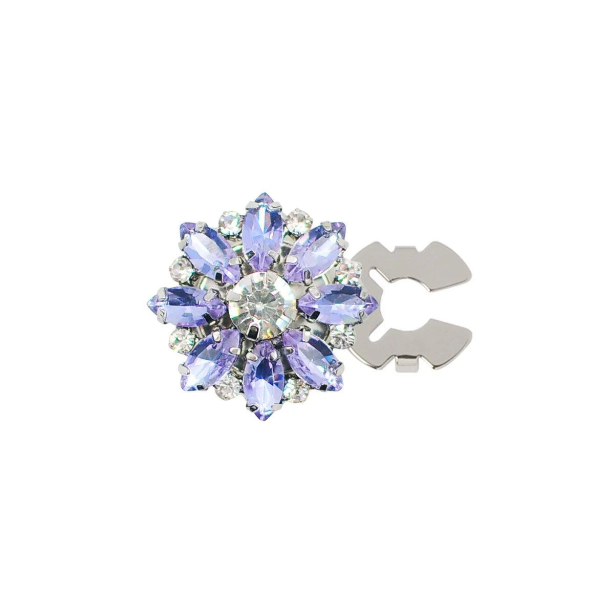Rhinestone Button Covers | Crystal Flower Decorative Clips(MAC359) - Image 50